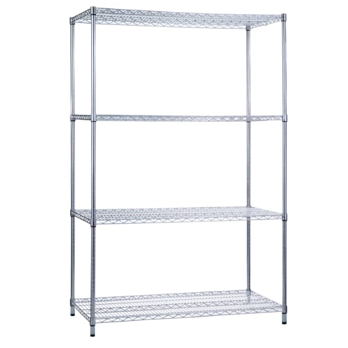 R&B Wire Shelving Unit 18 x 36 x 72 Wire Shelves (Without Casters)